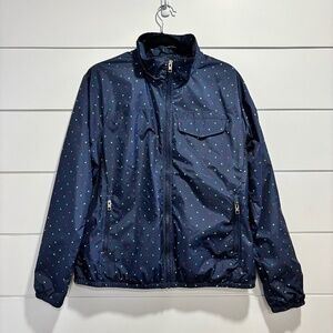 The North Face women's navy blue and colourful polka dot Penelope jacket size L